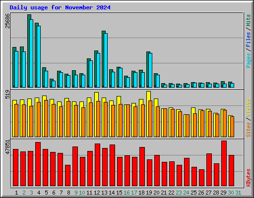 Daily usage for November 2024