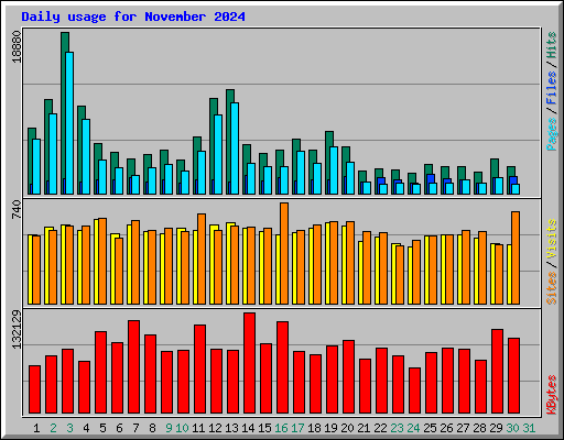 Daily usage for November 2024