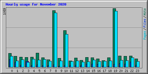 Hourly usage for November 2020