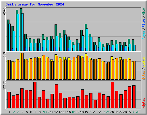 Daily usage for November 2024