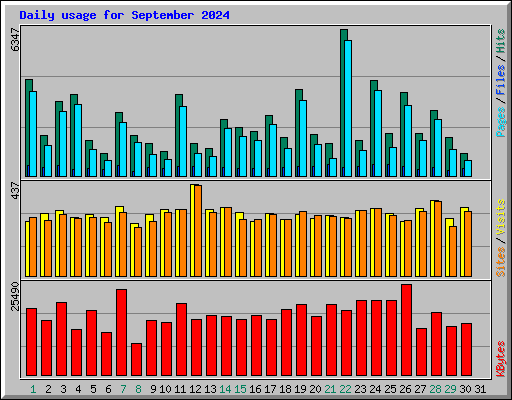 Daily usage for September 2024