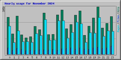 Hourly usage for November 2024