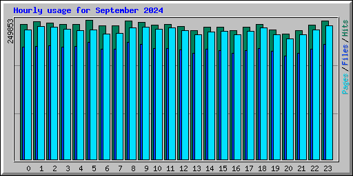 Hourly usage for September 2024