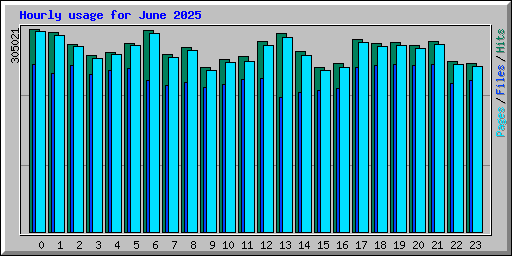 Hourly usage for June 2025