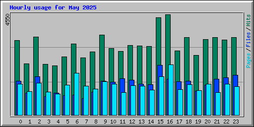 Hourly usage for May 2025