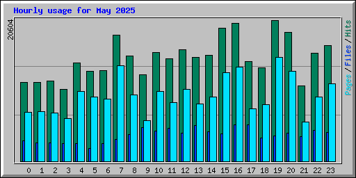 Hourly usage for May 2025