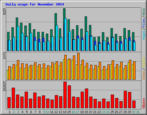 Daily usage for November 2024