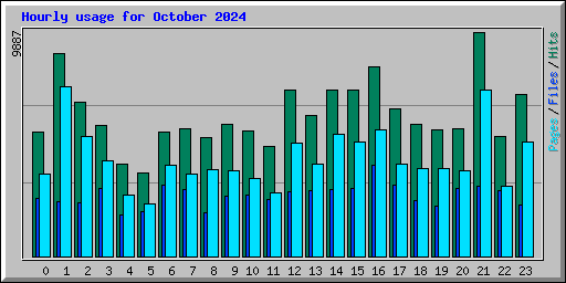 Hourly usage for October 2024