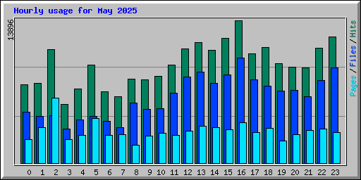 Hourly usage for May 2025