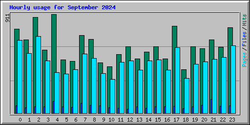 Hourly usage for September 2024