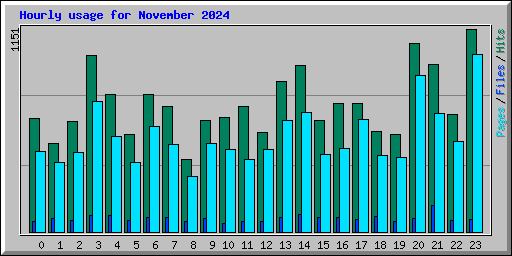Hourly usage for November 2024