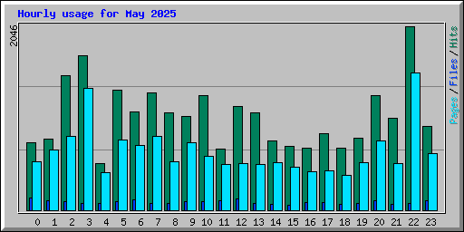 Hourly usage for May 2025